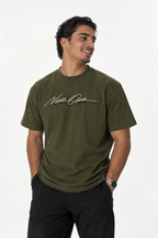 NOR GREEN SHIRT CURSIVE LOGO