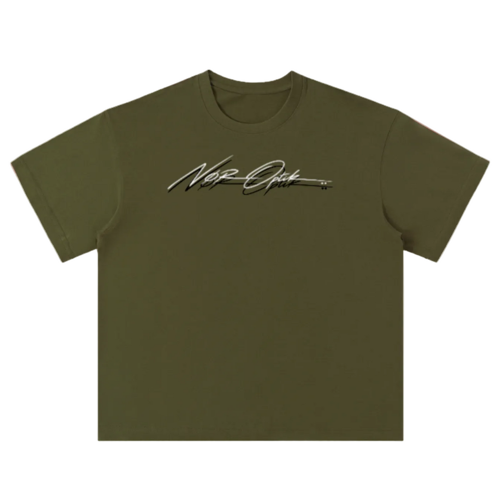NOR GREEN SHIRT CURSIVE LOGO