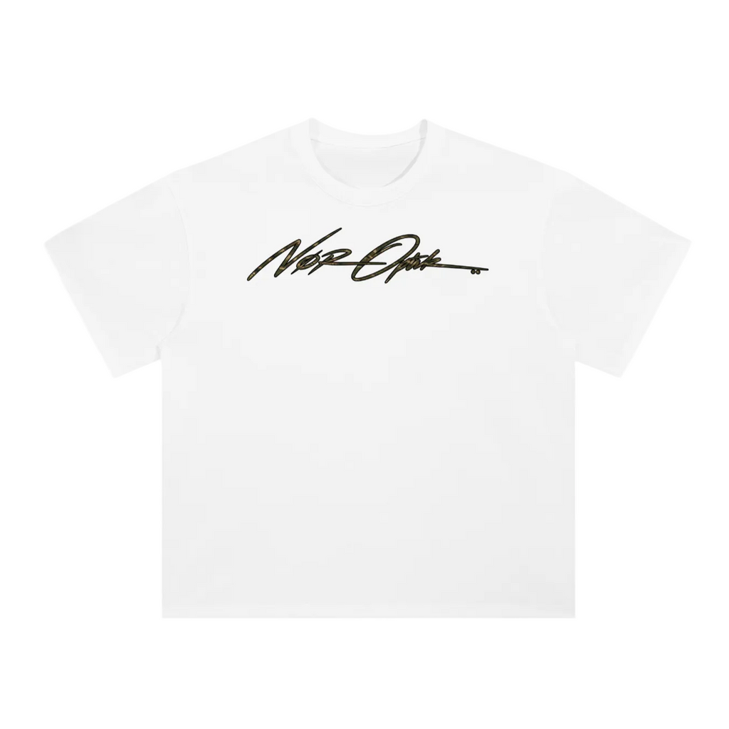 NOR WHITE SHIRT GREEN CAMO LOGO
